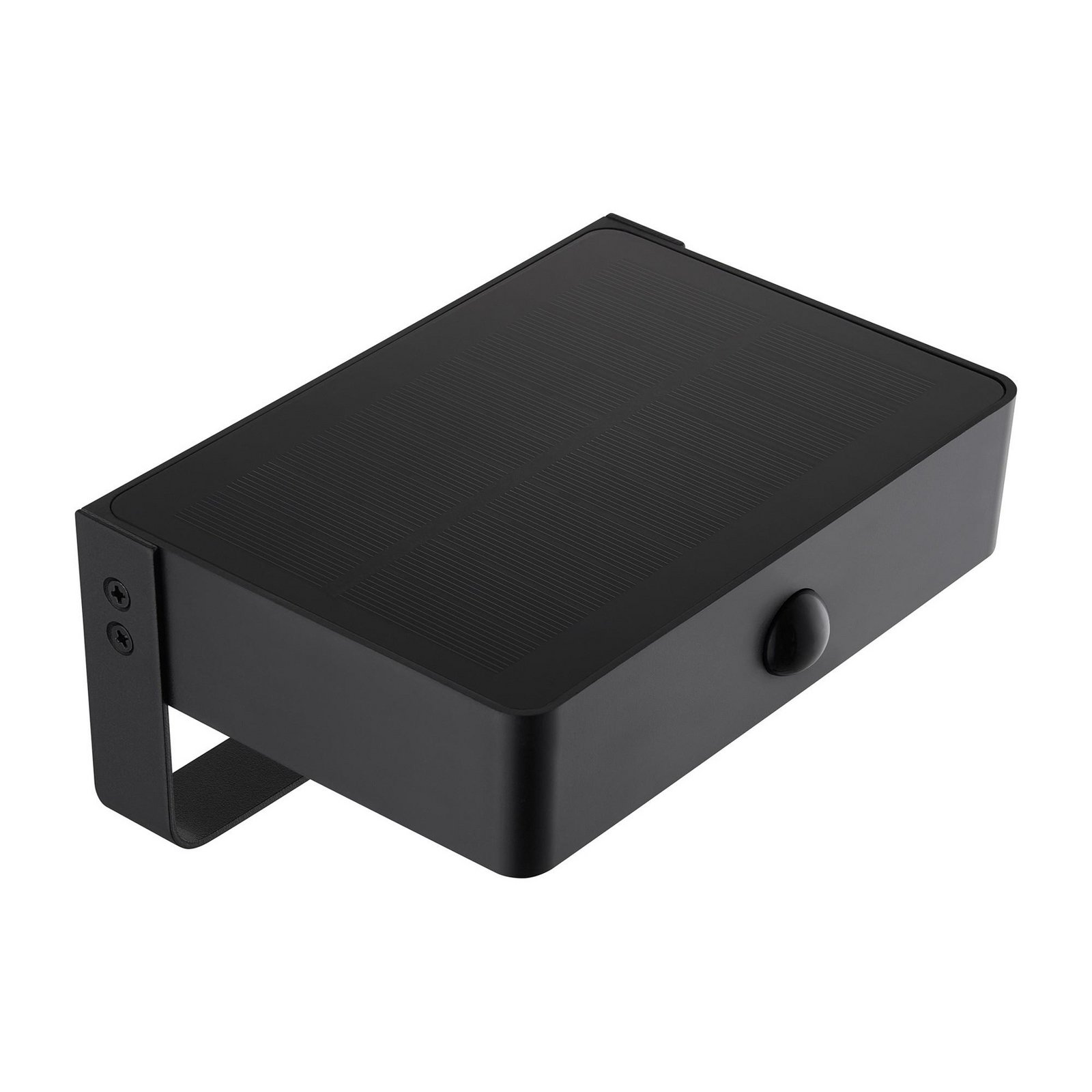 Solar-LED-Außenwandleuchte Saulio, schwarz, Aluminium, IP44