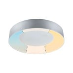 Casca LED Plafonnier IP44 2100lm Blanc/Matt Aluminium - Paulmann
