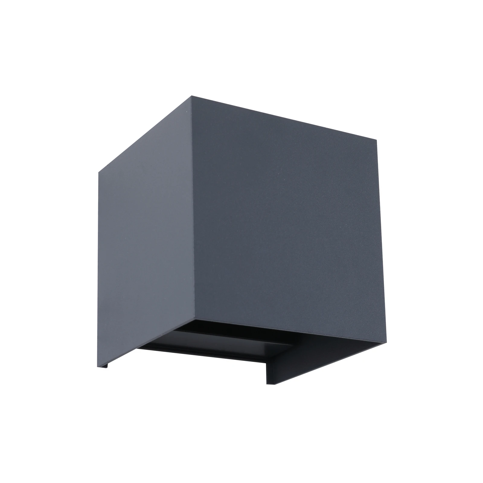 Lindby Smart vanjska zidna LED svjetiljka, Dara, siva, četvrtasta, CCT RGB, Tuya