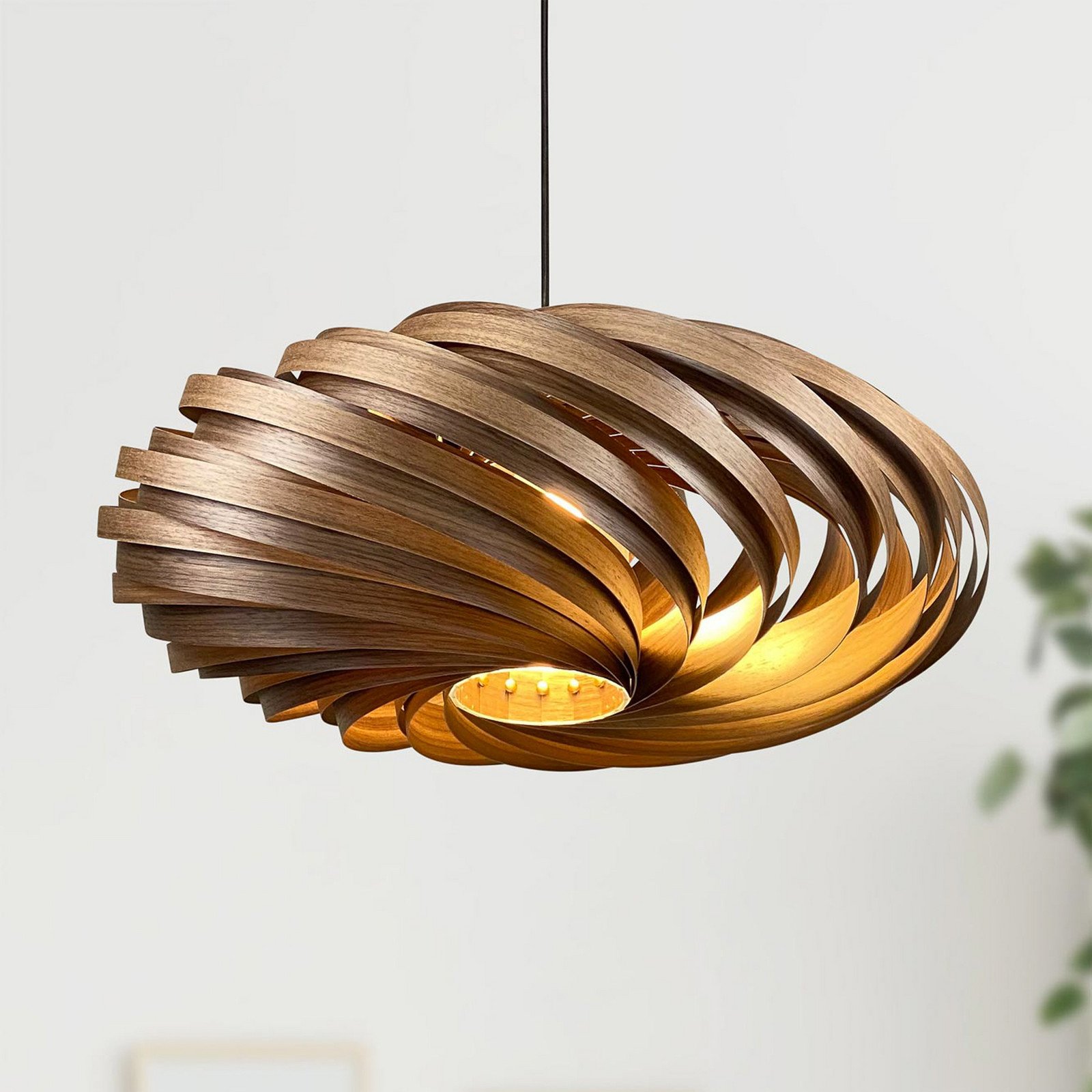 Gofurnit Veneria lampă suspendată nuc Ø 60 cm - Camera de zi / sufragerie - design - Lemn
