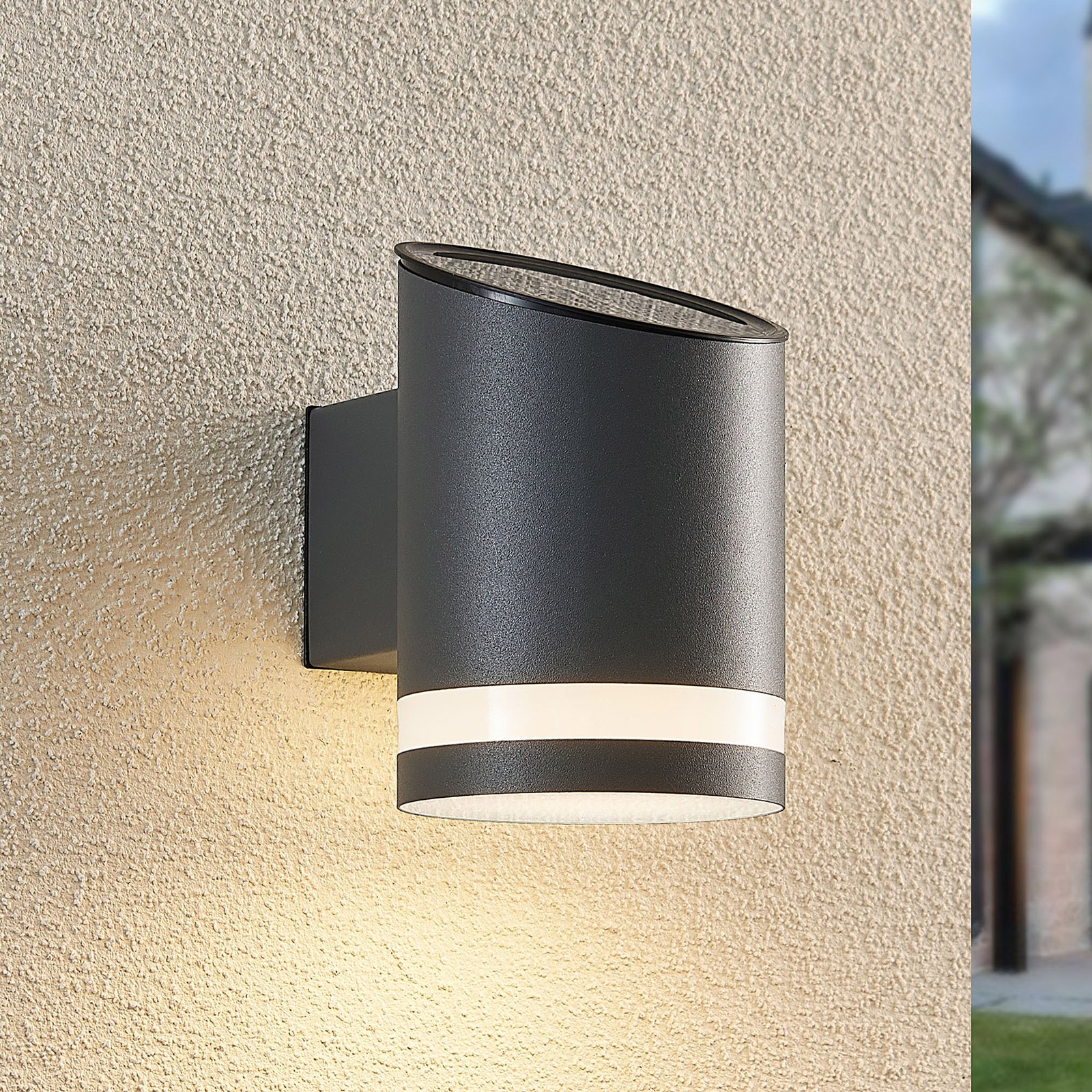 Bentlas LED Solar Cell Wall Lamp Anthracite - Lindby
