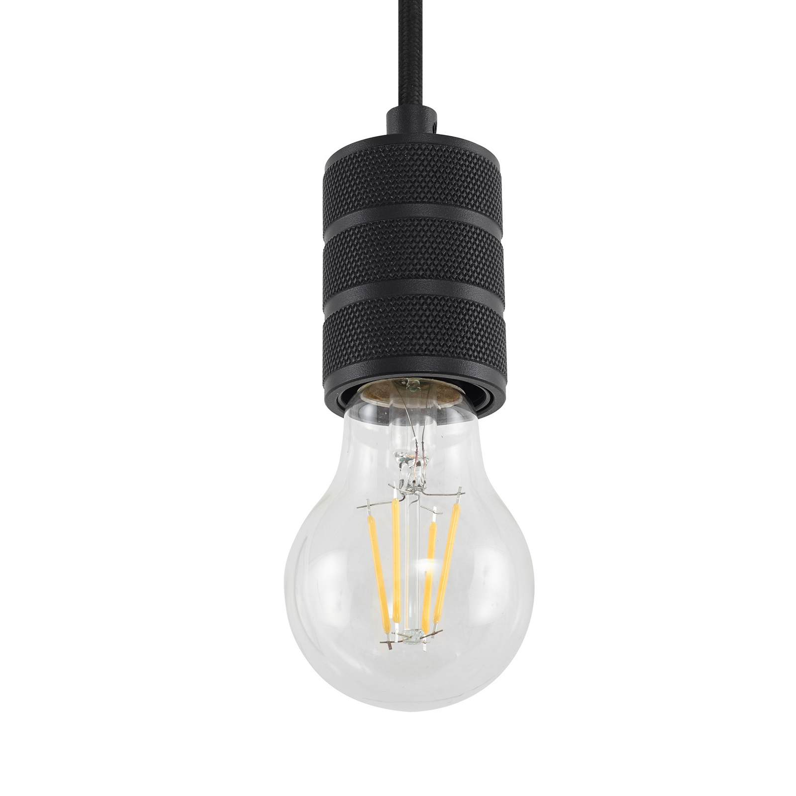 Lindby függőlámpa Linaro, Ø 4,6 cm, fekete, 1-fázisú, E27