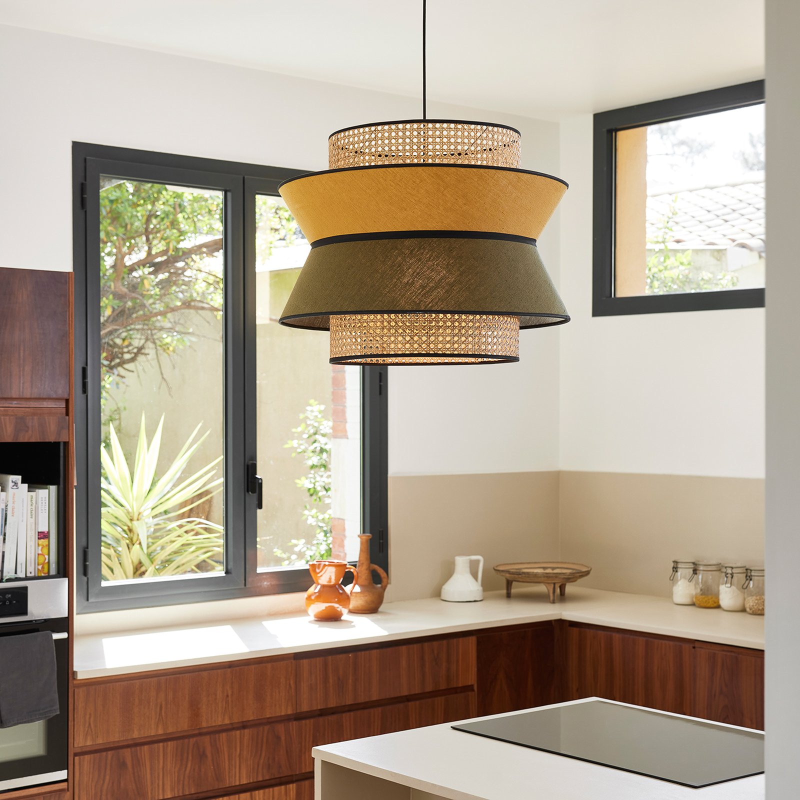 Singapour XL Hängeleuchte, khaki/curry - MARKET SET Singapour XL Hängeleuchte, khaki/curry - MARKET SET