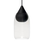 Mater Liuku Drop hanglamp hout zwart, glas helder