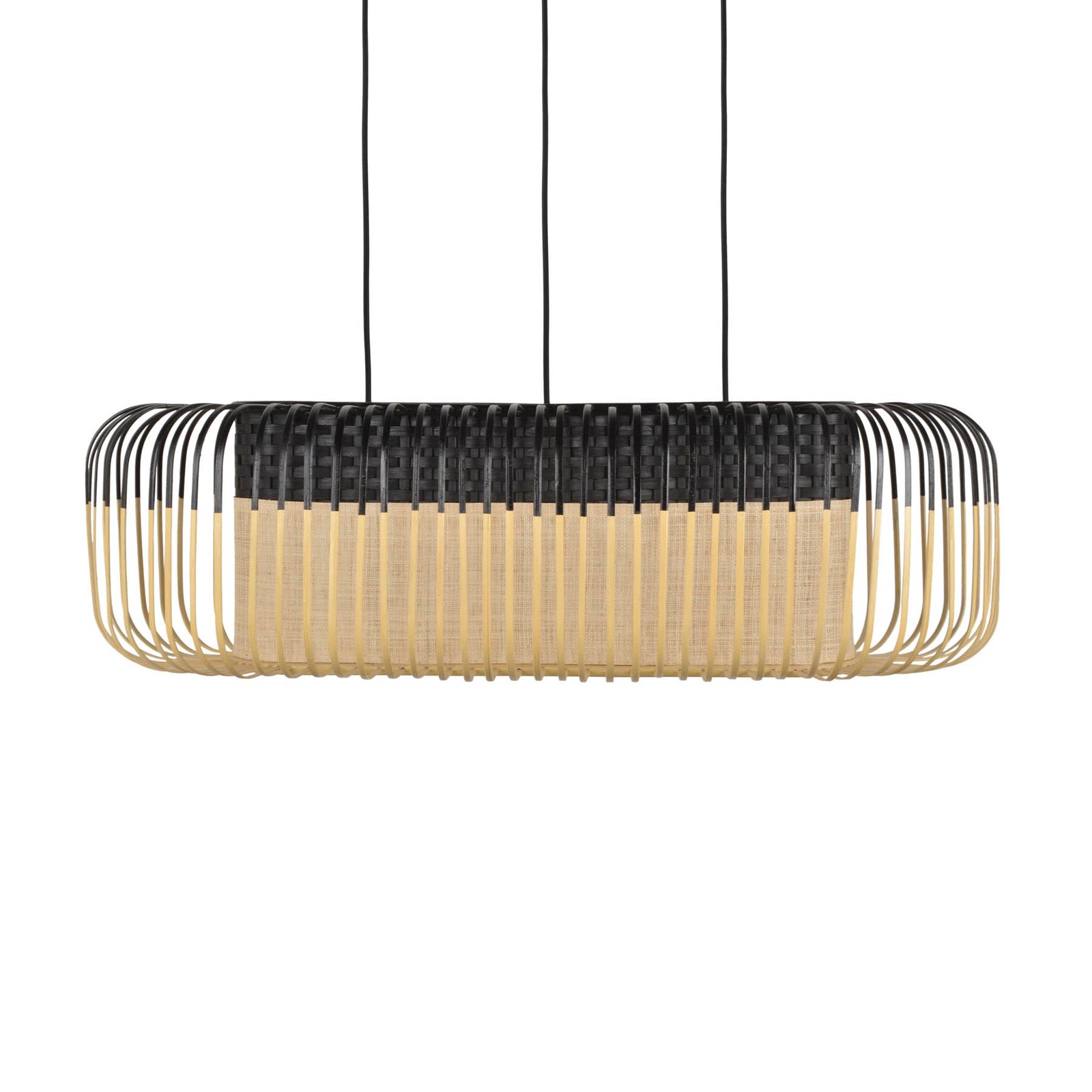 Forestier Bamboo oval Pendelleuchte aus Bambus