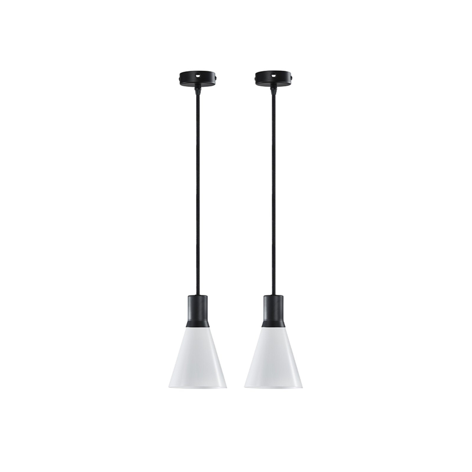 Gent Lustră Pendul 2 pcs Matt Black/Opal - DybergLarsen