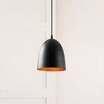 Tattoo 2375 pendant light, black, metal, Ø 20 cm