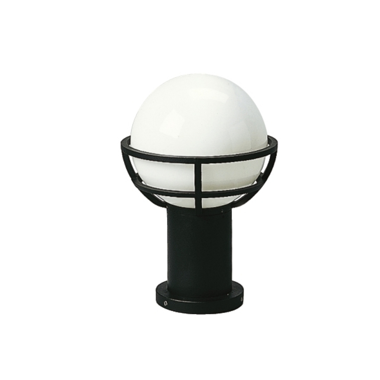 Pillar light with opal glass, black