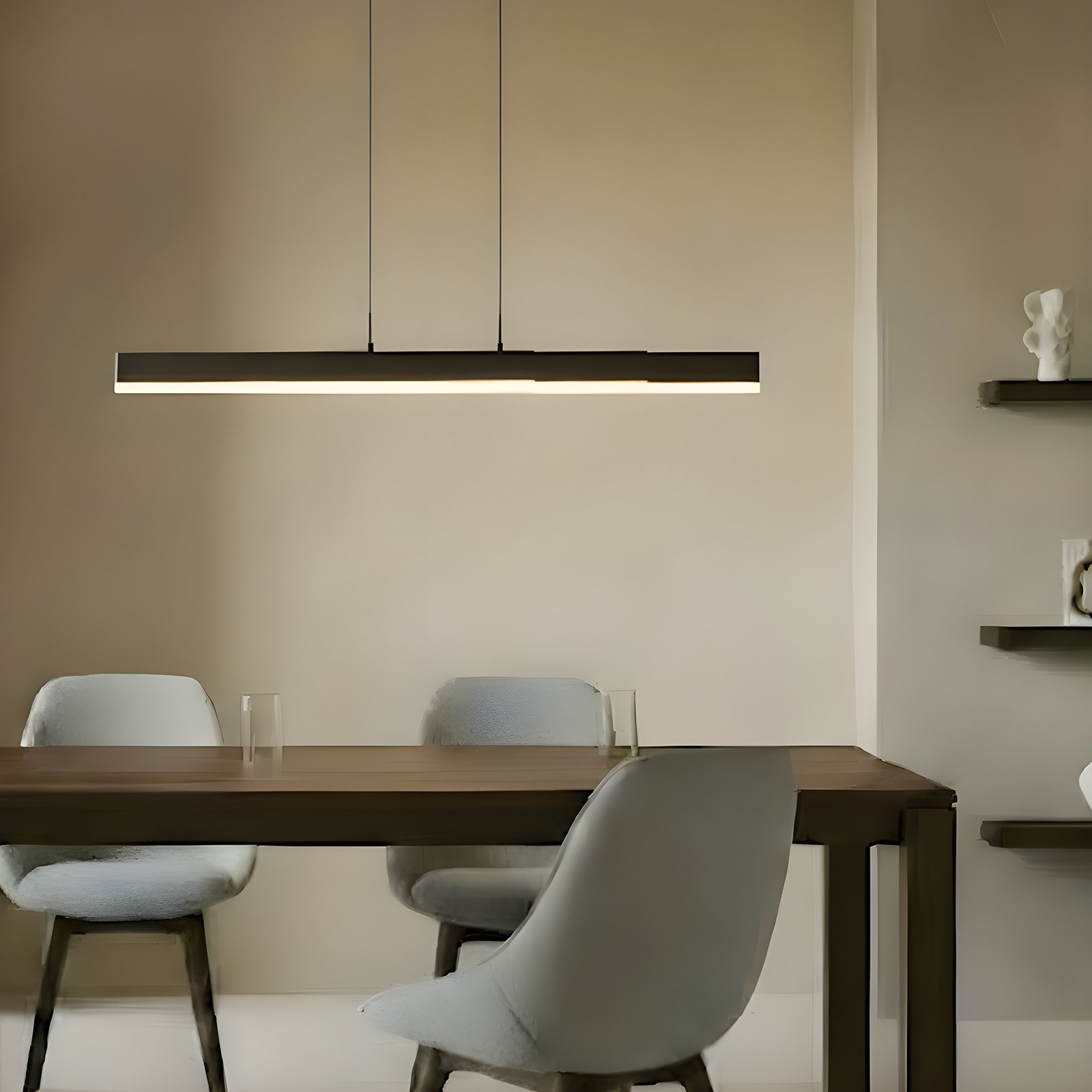 Lucande LED hanglamp Torven, zwart, CCT, dimbaar