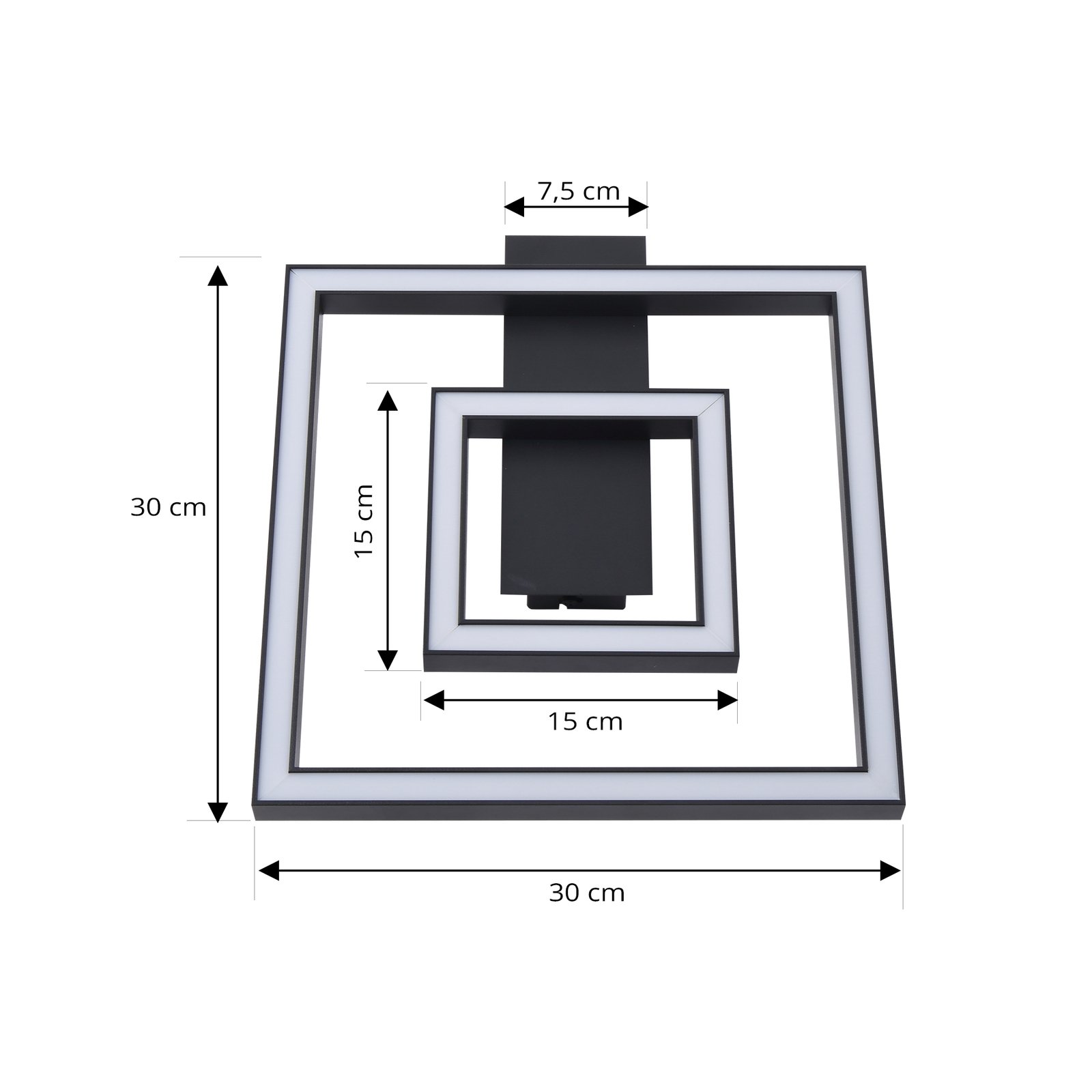 Madamo LED Ceiling Lamp Black - Lindby