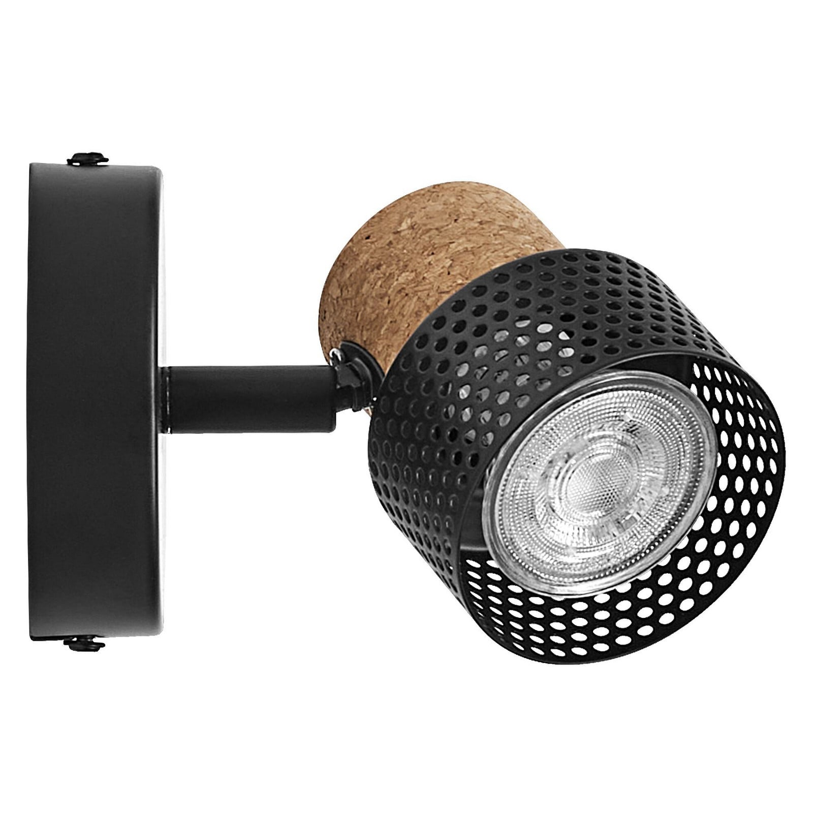 OSRAM stenski reflektor CORK, črn, višina 10 cm, z možnostjo regulacije - Dnevna soba / jedilnica - črna - Kovina
