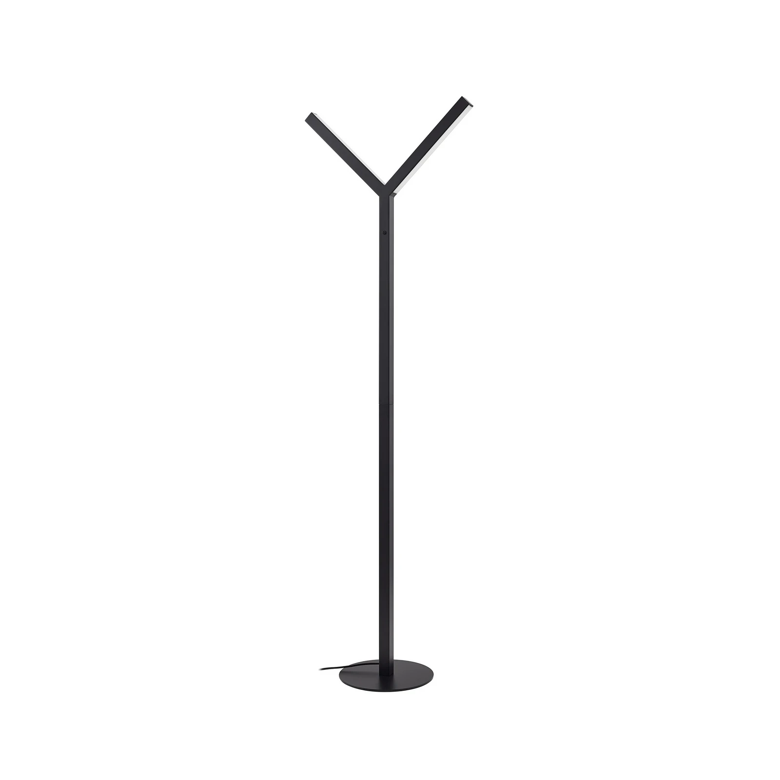 Lucande Lámpara de pie LED Ilian, negra, metal, CCT, atenuable