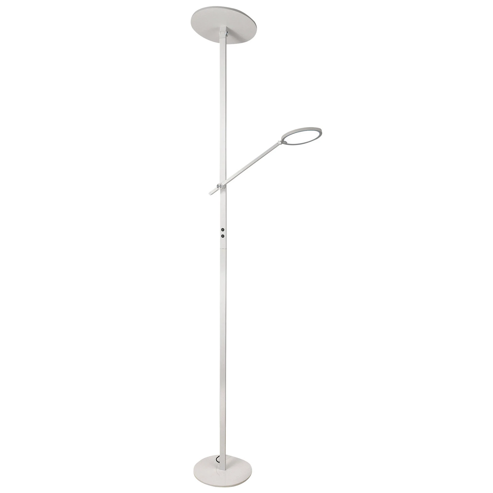 LED-Stehleuchte Regina mit Lesearm, 2fl, weiß