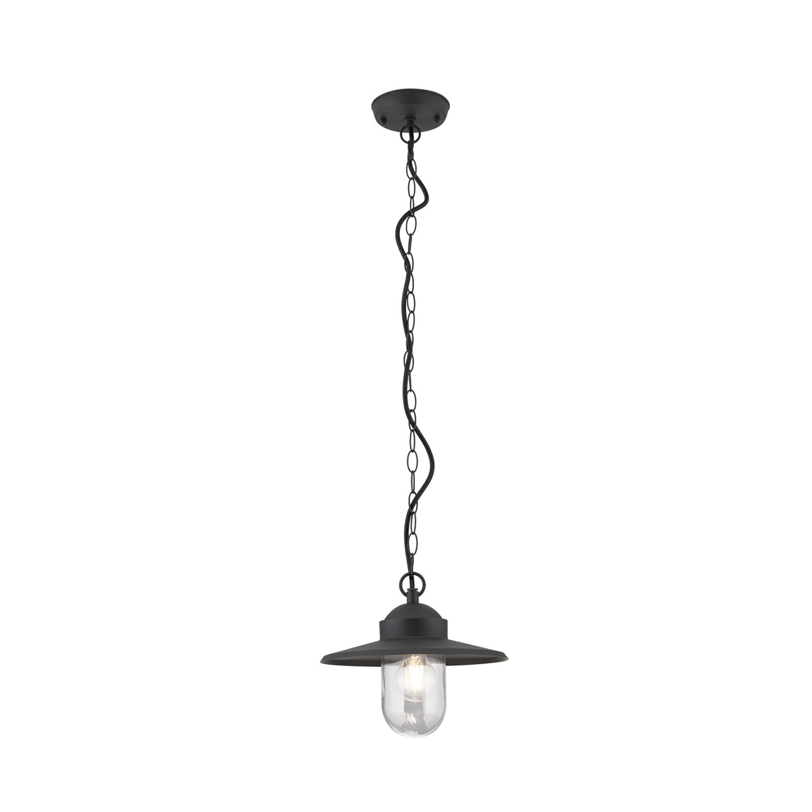 Edward outdoor hanging light, anthracite, Ø 27.5 cm, aluminium