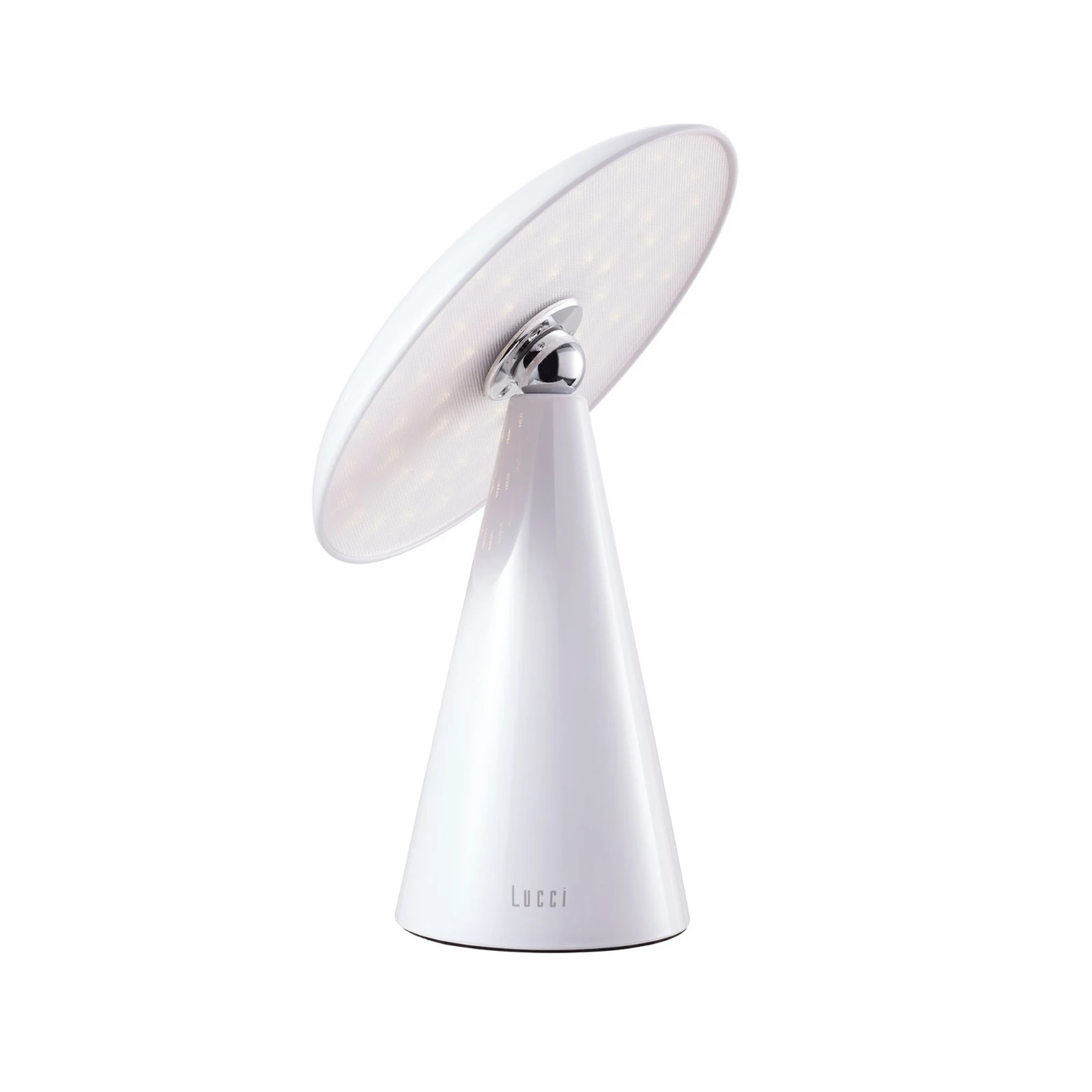 Beacon LED-Akku-Tischleuchte Kinoko, weiß, 27 cm, CCT