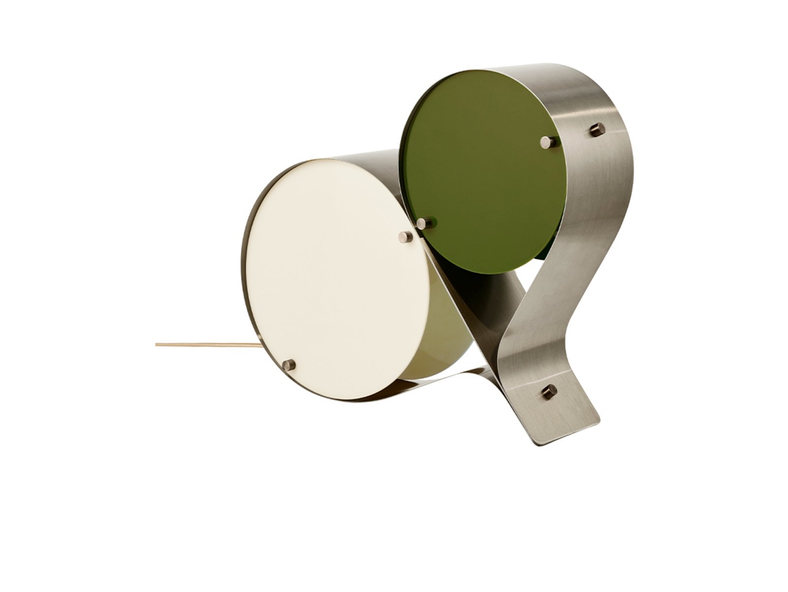 Coppia Candeeiro de Mesa Bronze Aço/Ivory/Olive - GUBI