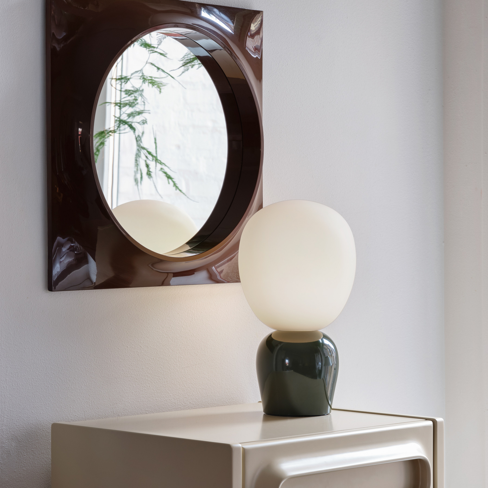 Lampe à poser Buddy, verte, métal/verre, hauteur 33,5 cm - Belid