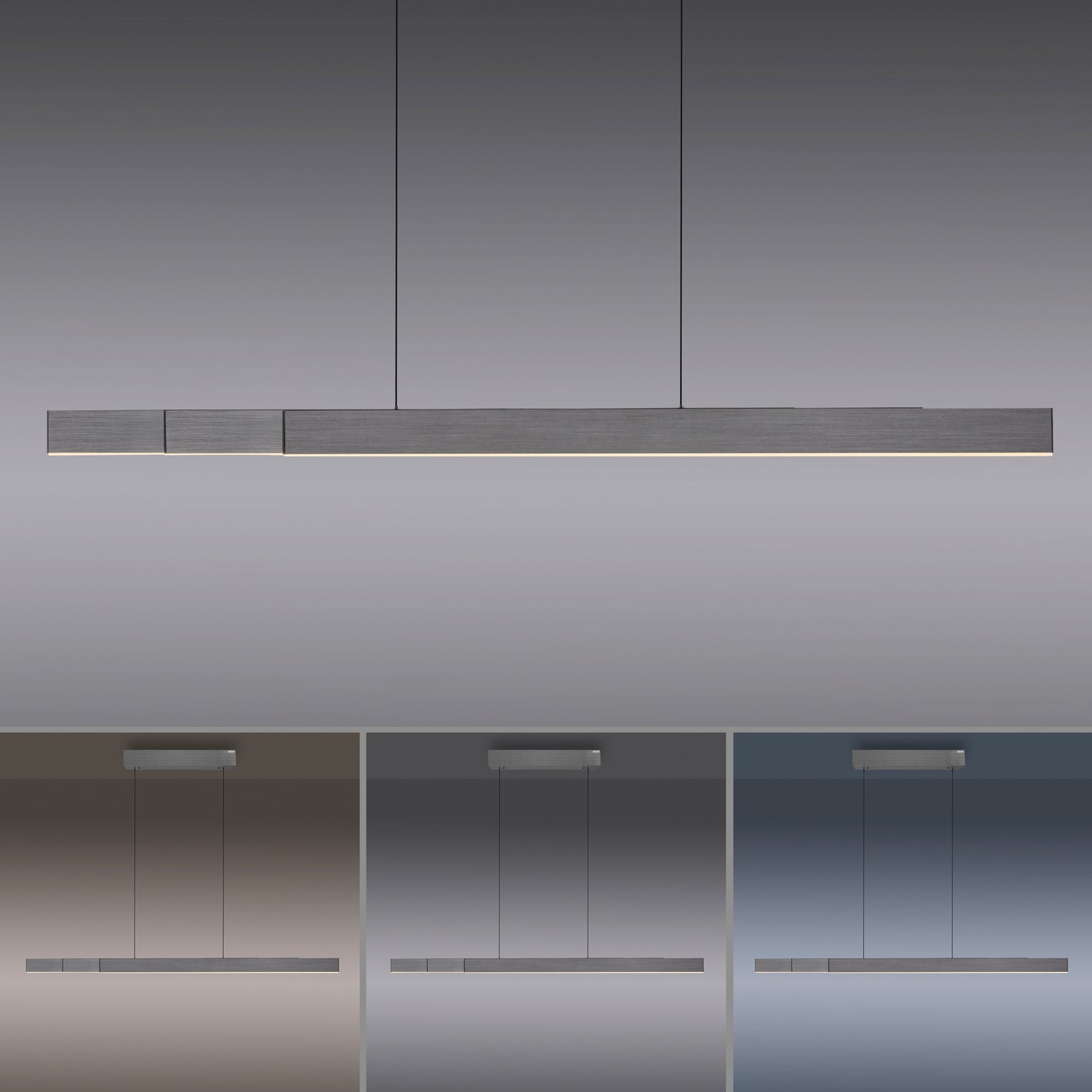 Suspension LED Moto-Rise, platine, aluminium, CCT - PURE