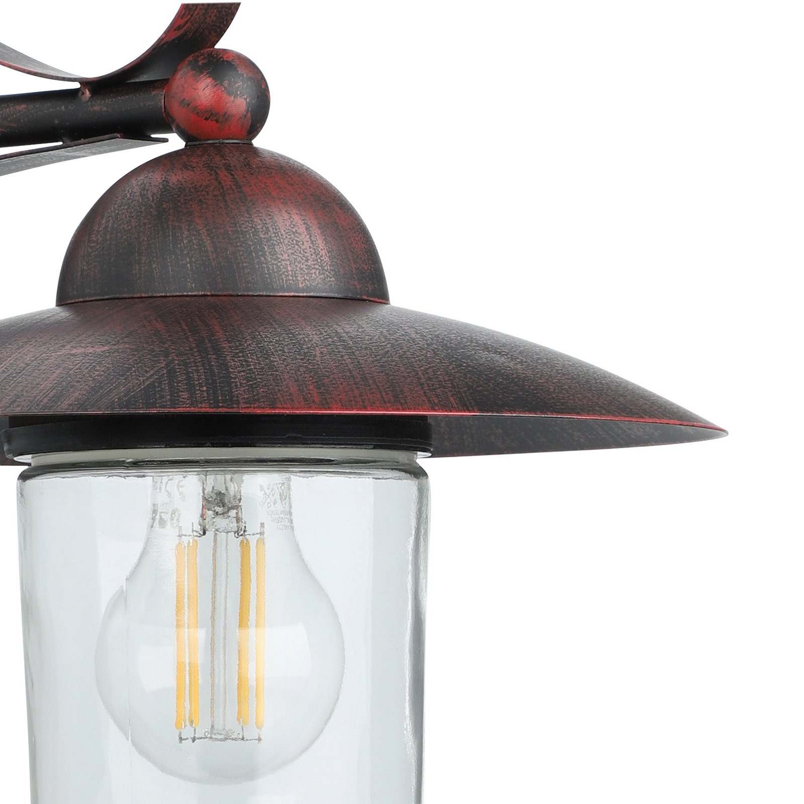 Aplique de pared exterior Milton I, marrón antiguo