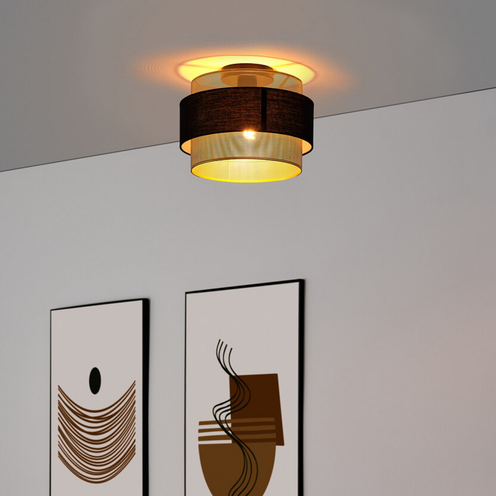 OSRAM taklampe Decor Hornet, 1 lyskilde, svart/gull