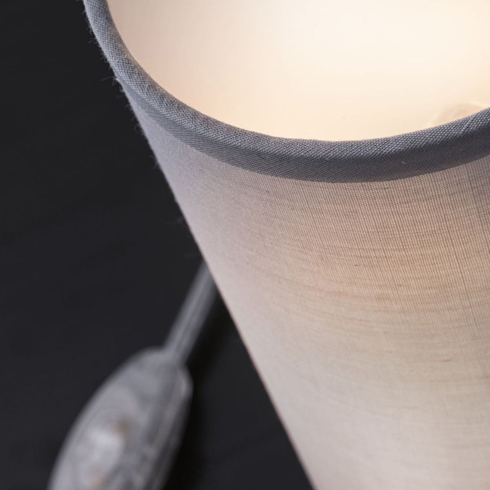 Paulmann Pia fabric table lamp, light grey