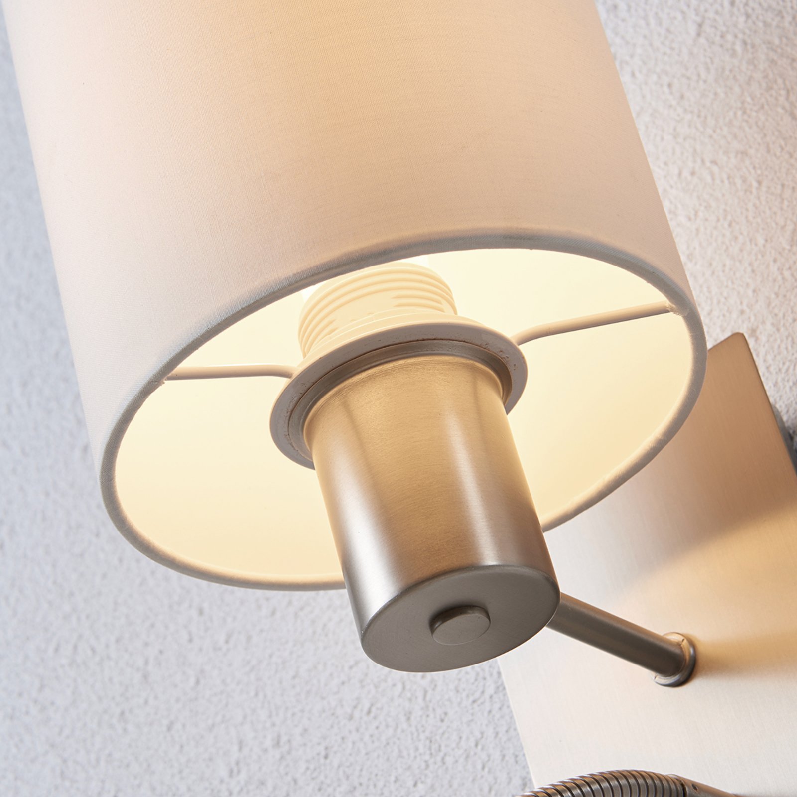 Shajan Wandleuchte Nickel/White - Lindby