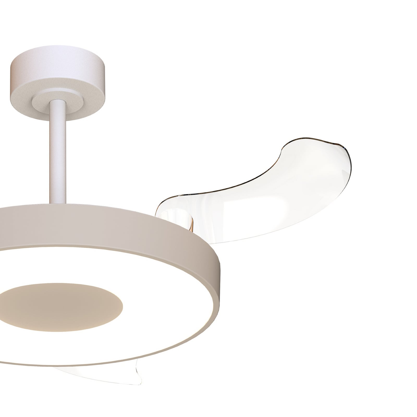 Ventilador de techo LED inteligente Coin, beige/blanco, CC, silencioso, CCT Ventilador de techo LED inteligente Coin, beige/blanco, CC, silencioso, CCT