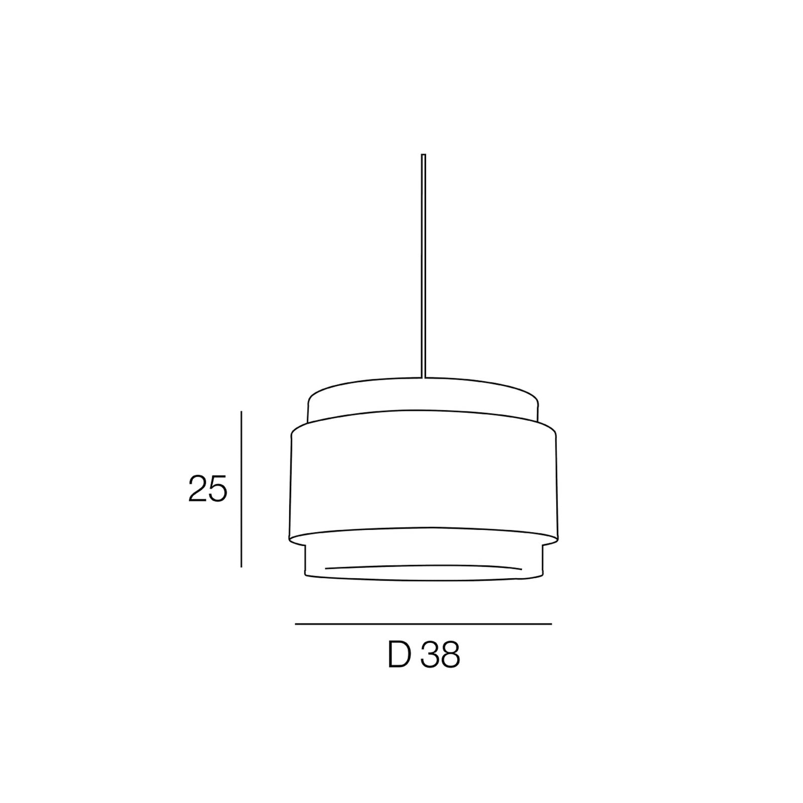 Lampa wisząca Milo, kolor pyla/naturalny, Ø 38 cm, rattan/tkanina