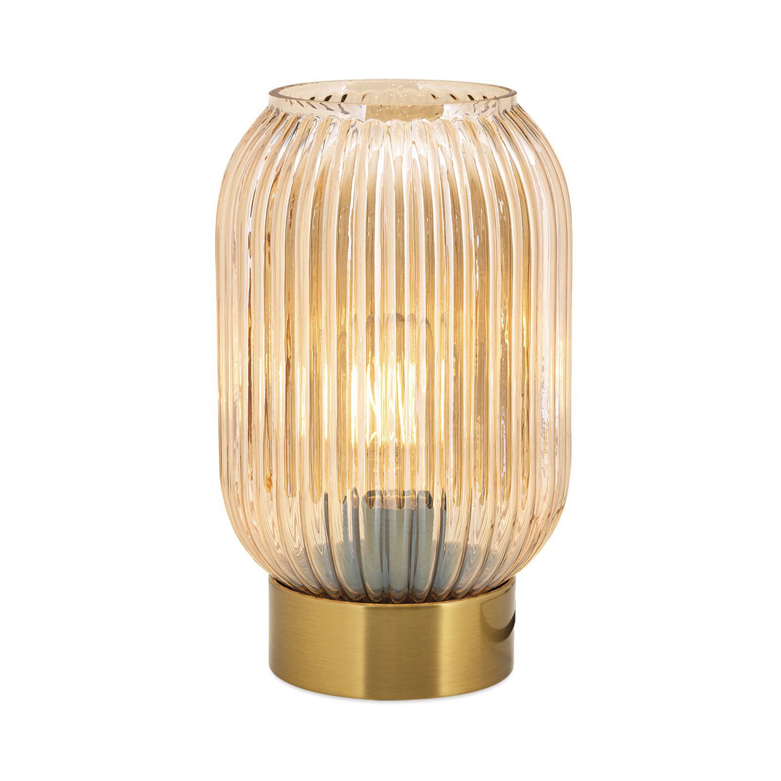 Carneval table lamp, amber, glass, height 23.5 cm, E27