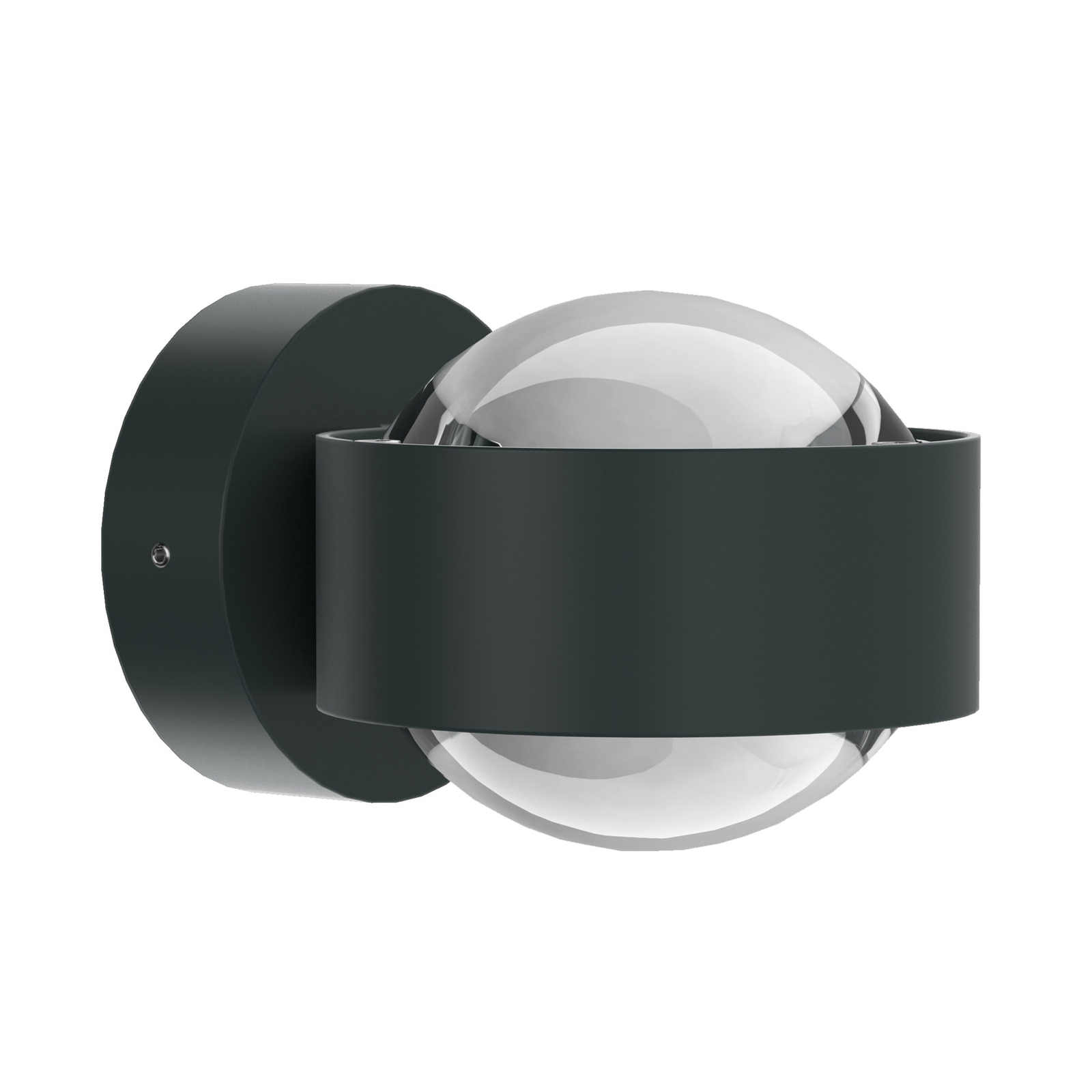 Puk Mini Wall LED 2x8W lentes transparentes, antracite mate