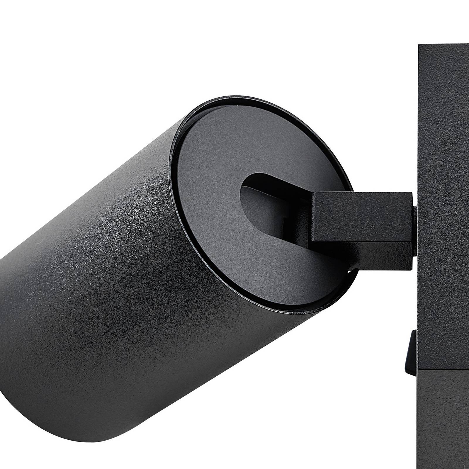 Spot ścienny CAN TILT, czarny, 10 x 10 cm, metal, przełącznik USB