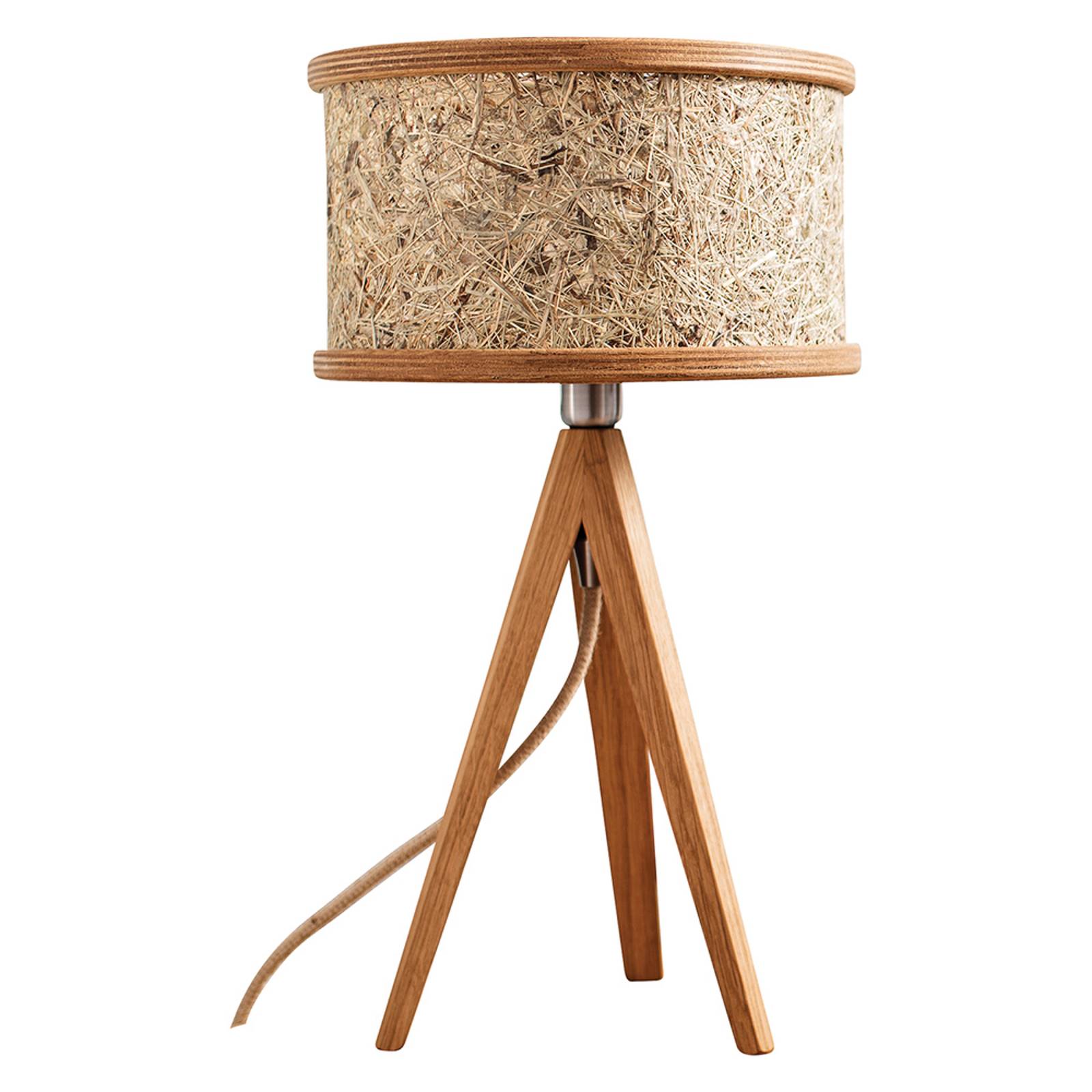 Almut von Wildheim Wooden Table Lamp - Living / Dining Room - Tripod Standard Lamp - Country House / Rustic - Brown