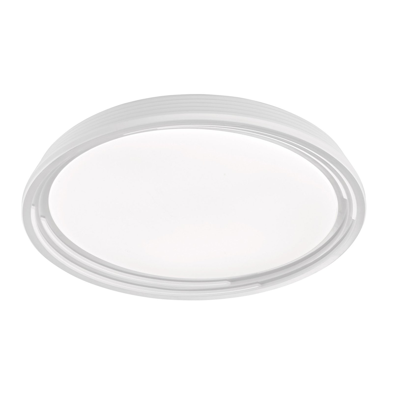 Fischer & Honsel Dua LED ceiling light, dimmable, Ø 52 cm, for Living / Dining Room, metal, acrylic, 32 W, energy efficiency: A+, H: 8 cm