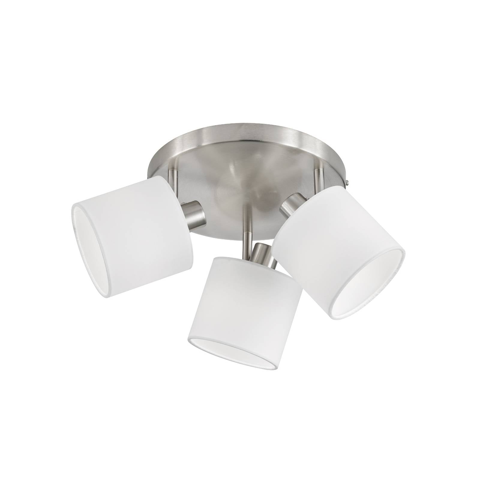 Reality Leuchten - trio Anbauleuchte 3x28W Tommy agl ni mt E14 IP20 kBetriebsger Ø250mm Textil R80333901