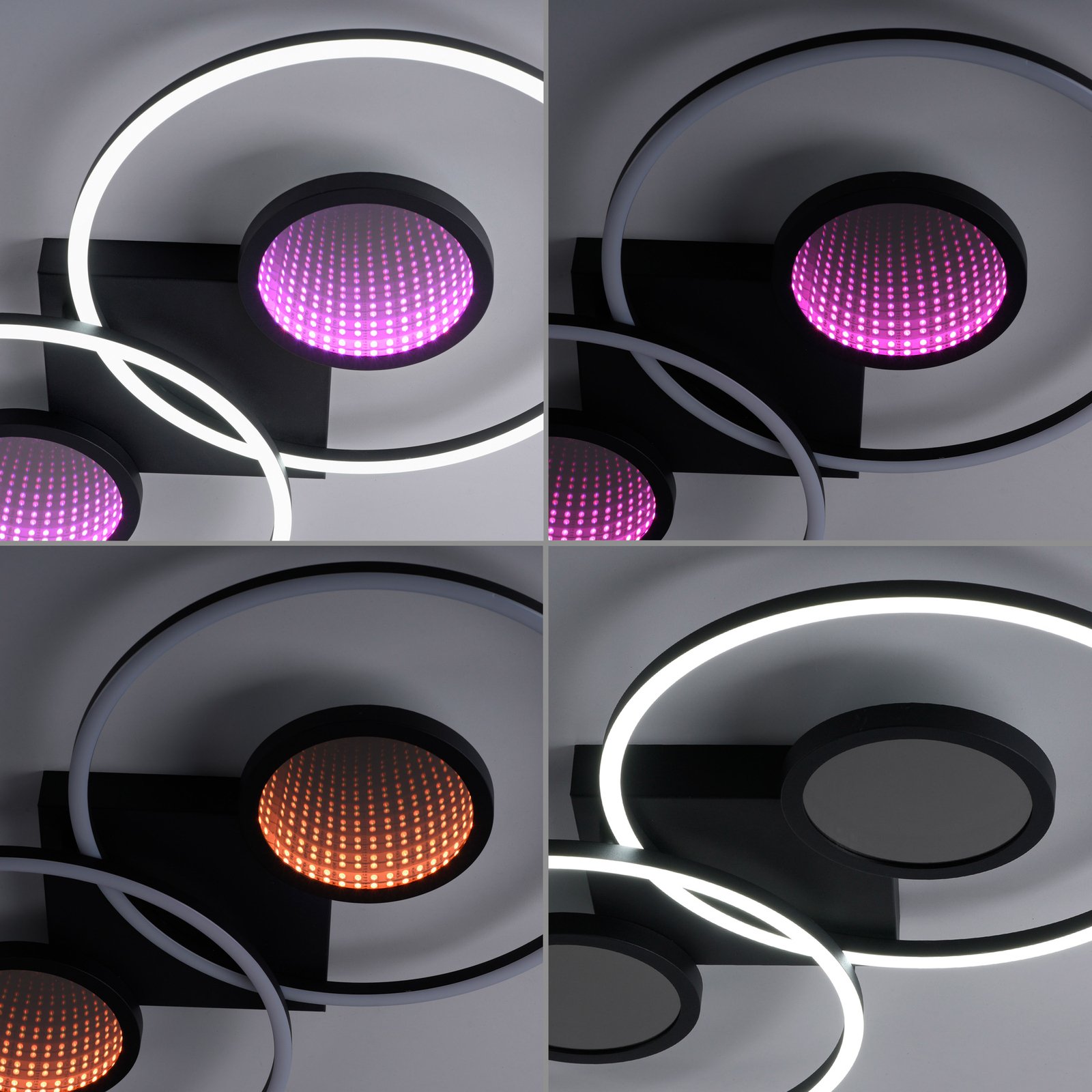 Tunel LED-loftlampe med fjernbetjening, CCT, RGB