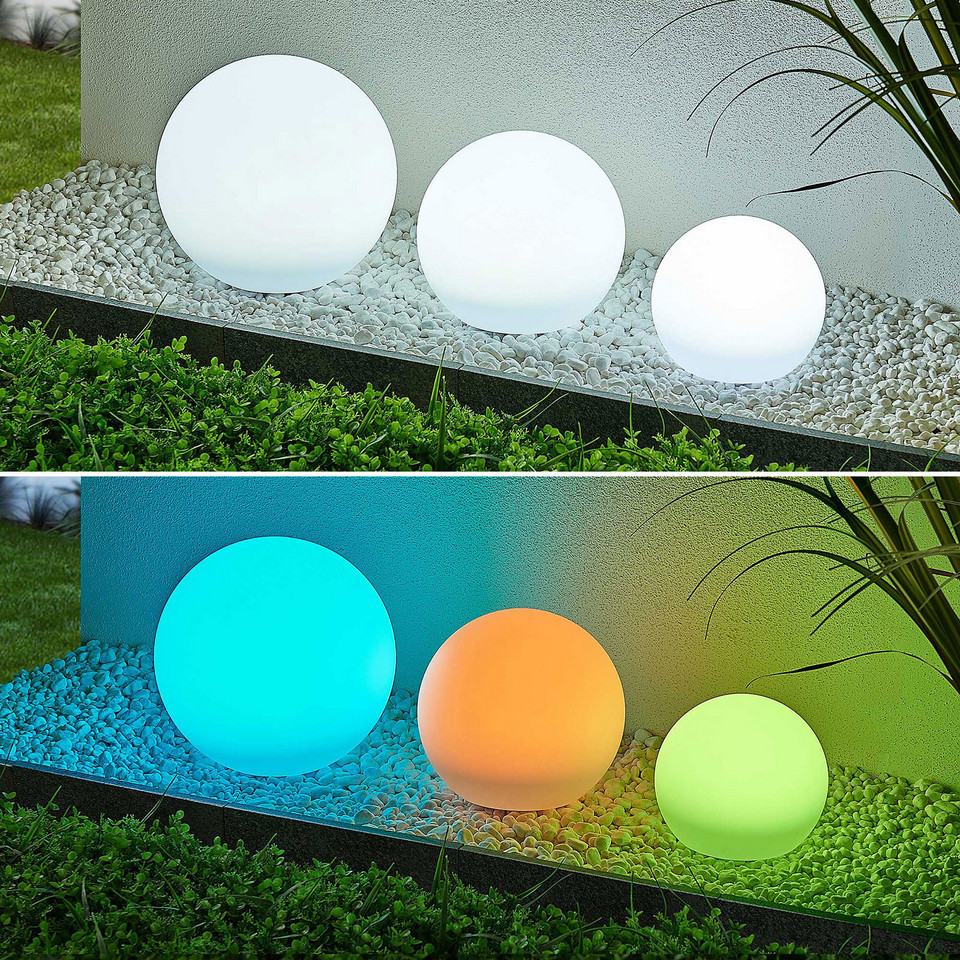 Lindby Lago Solcelle Lampa 3 pcs. RGBW, vit från Lindby