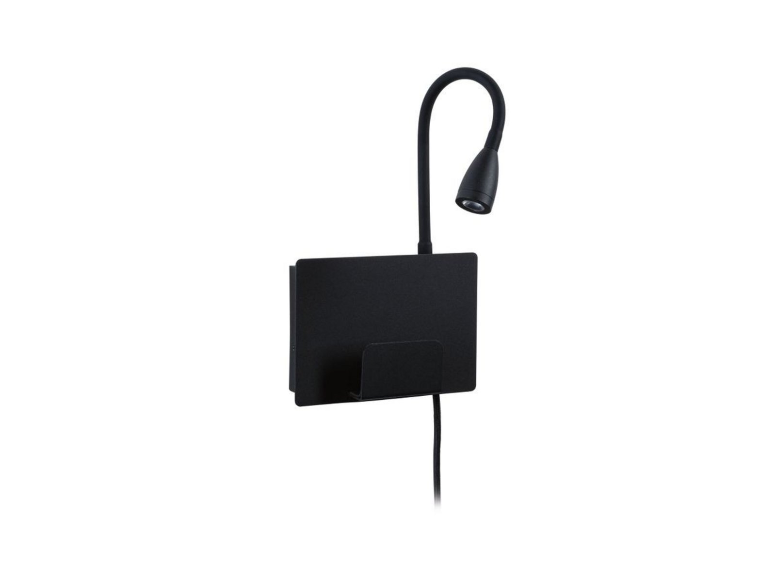 Halina LED Aplique de Pared USB C Matt Negro - Paulmann