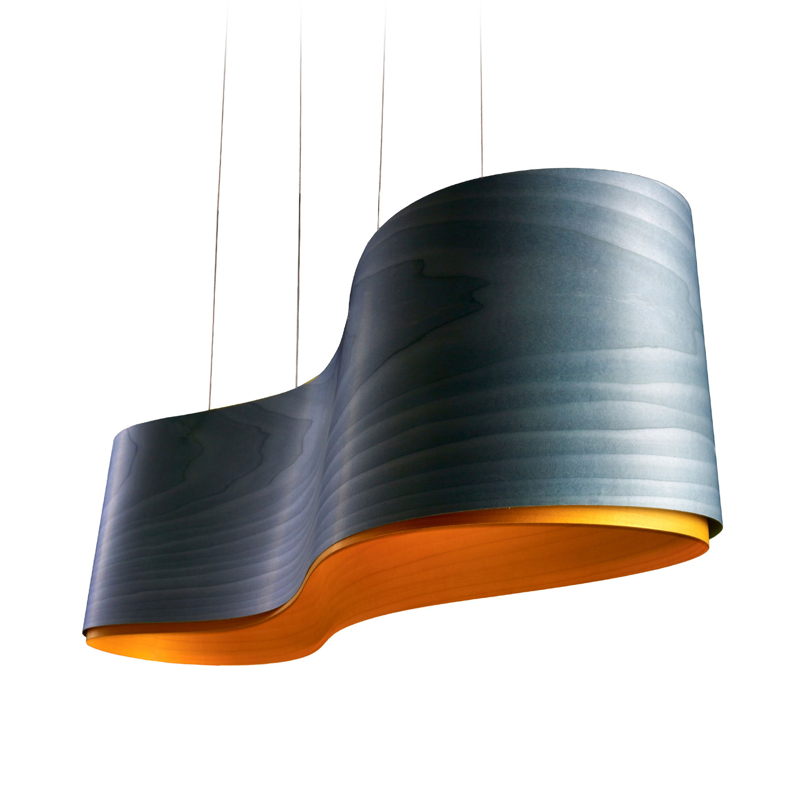 LZF New Wave pendant light in wood veneer