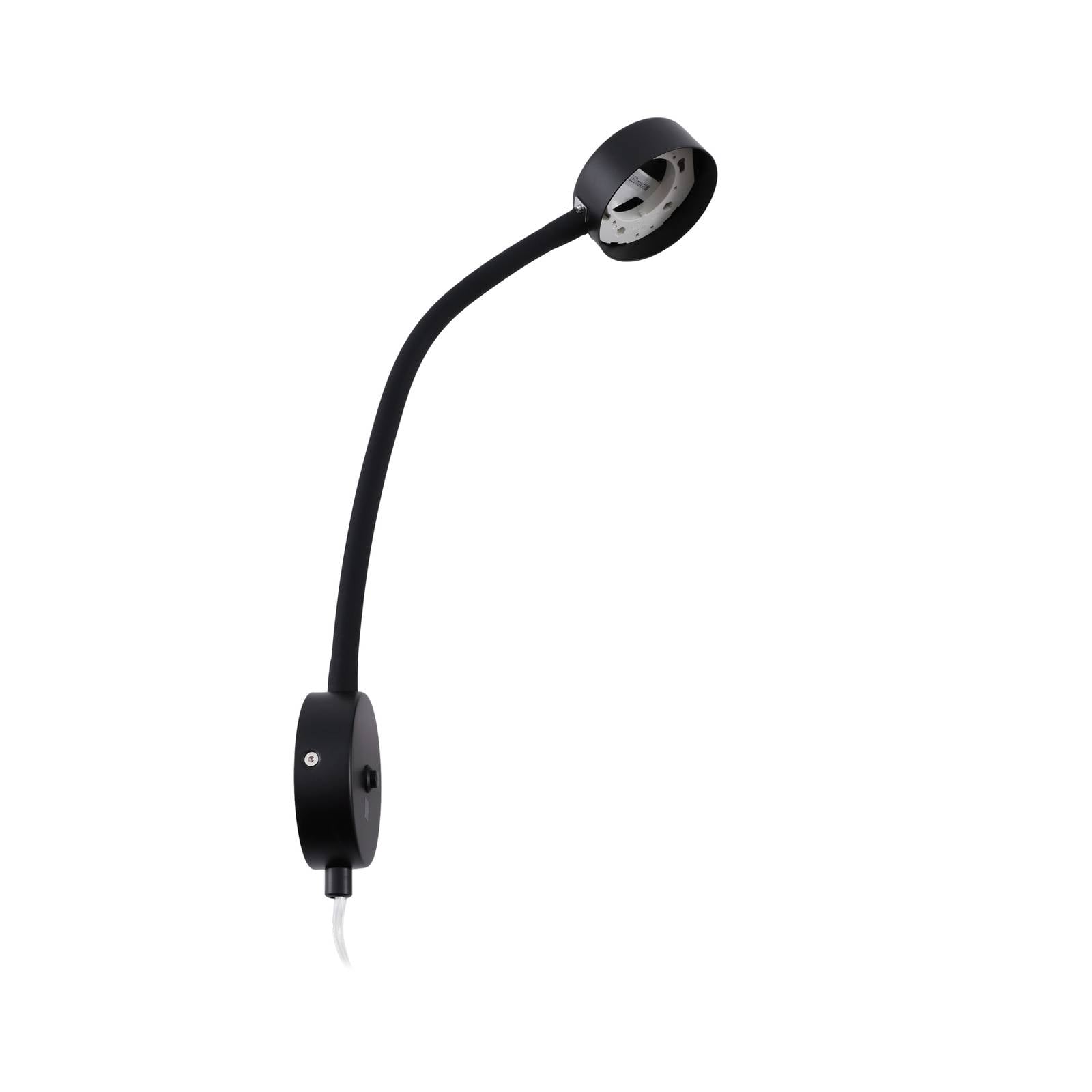 Lindby Wandlampe Jyla, schwarz matt, GX53, Flexarm, Stecker