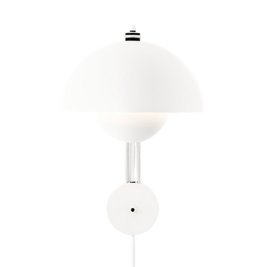 Aplique de pared Flowerpot VP8, enchufe, blanco mate - &TRADITION