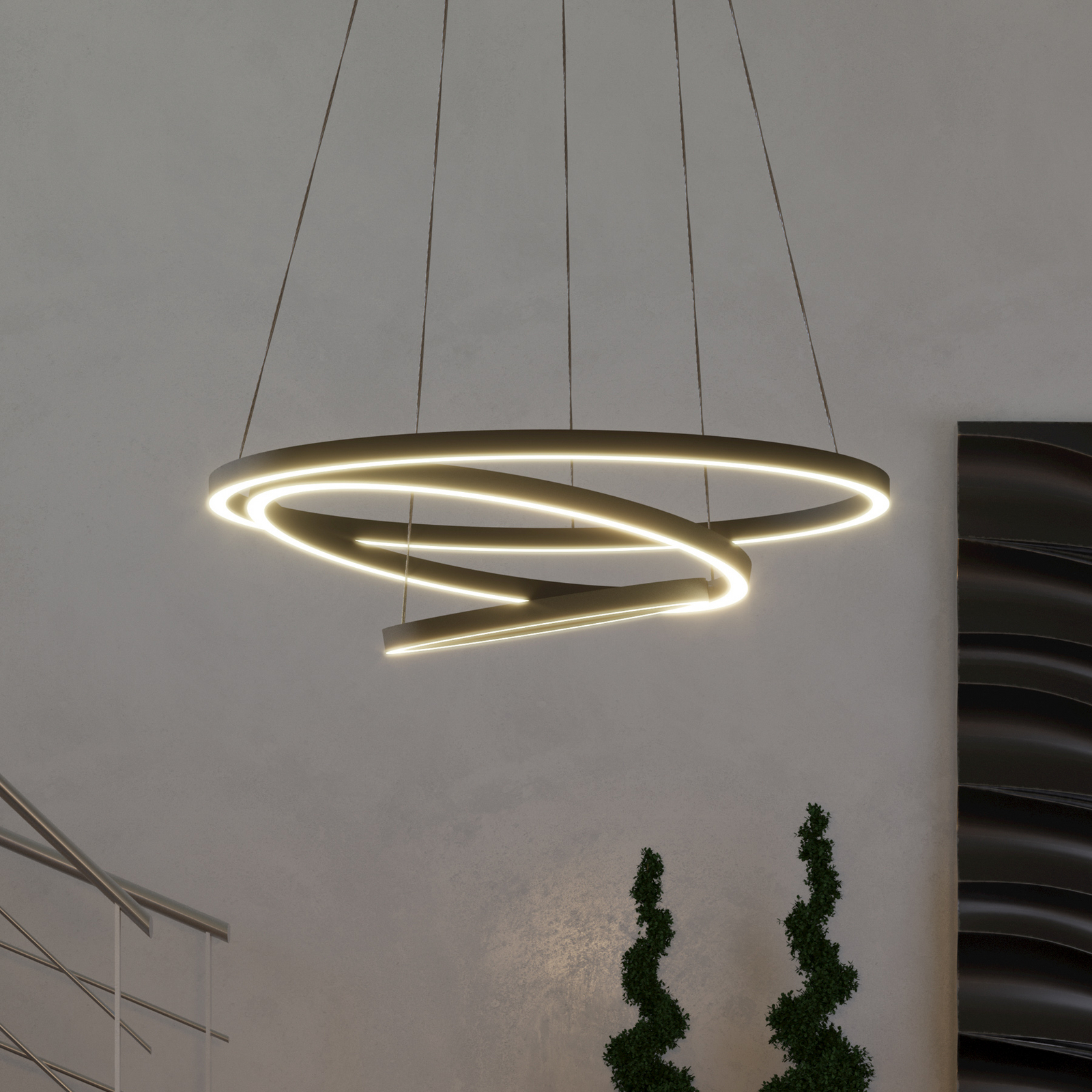 EGLO connect Lobinero-Z LED-Hängelampe, schwarz