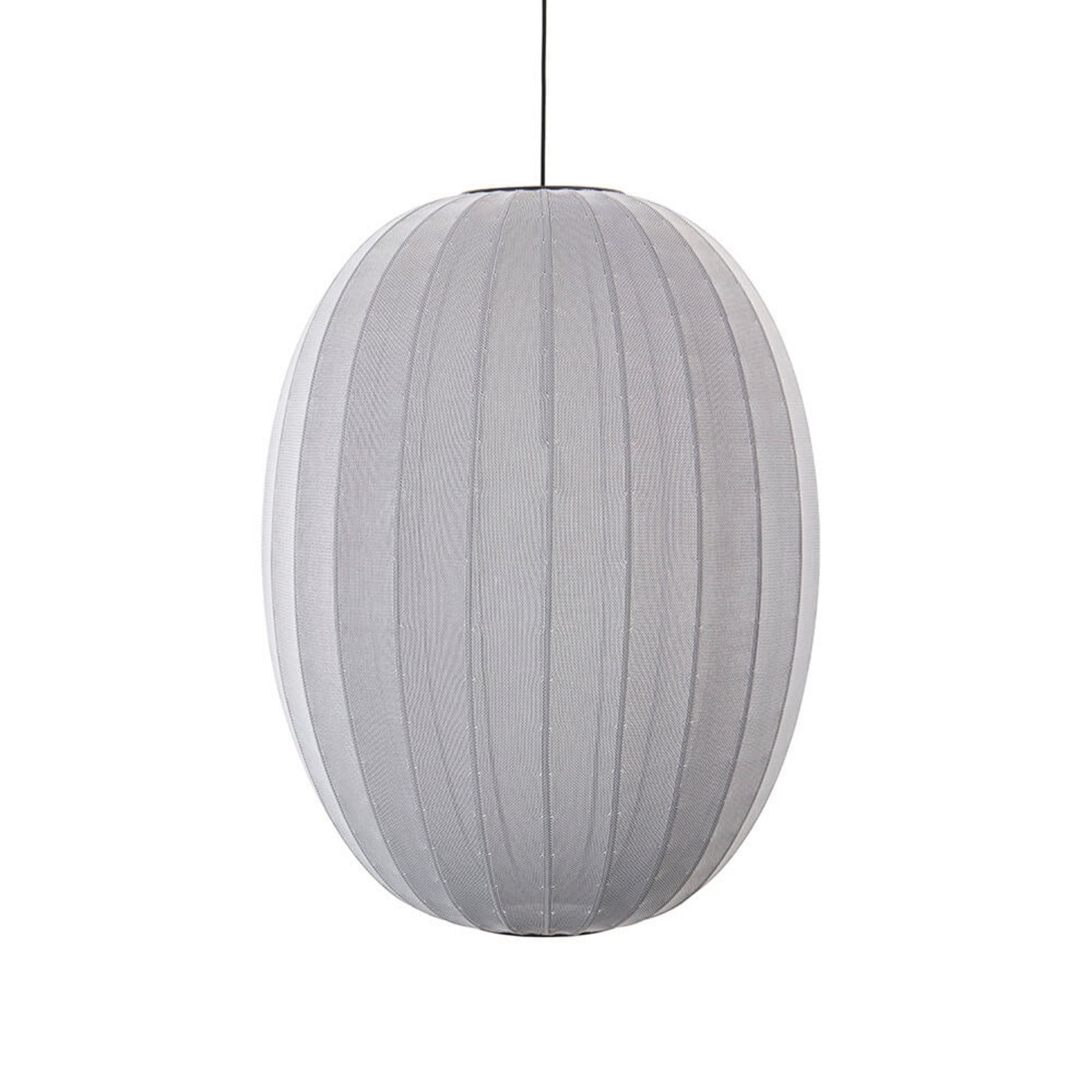 Knit-Wit 65 High Oval Pendel Silver Made By Hand - Soveværelse - Aluminium