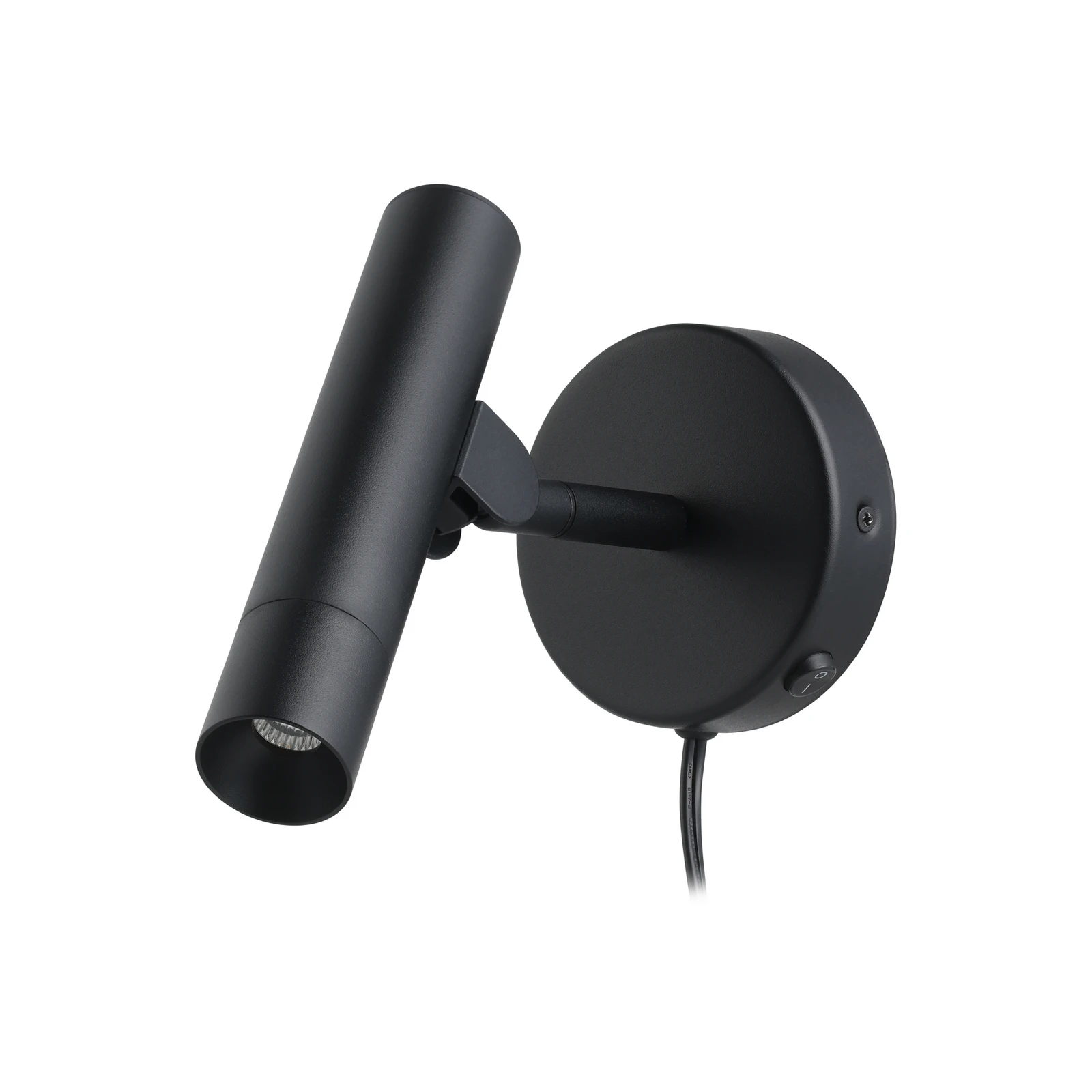 Applique murale LED Almudaina, noire, largeur 11 cm, acier
