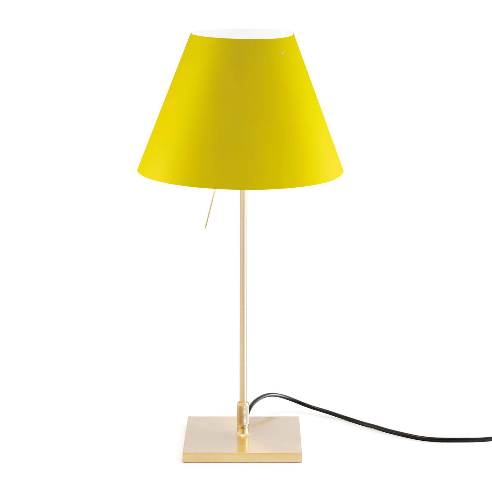 Luceplan Costanzina bordlampe messing gul
