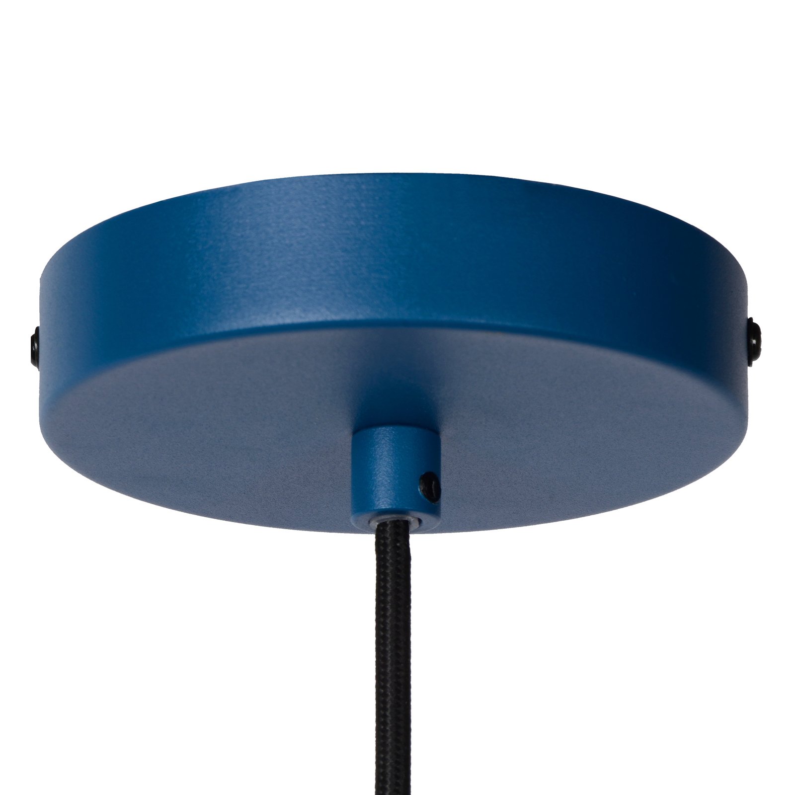 Candeeiro suspenso Siemon em aço, Ø 40 cm, azul