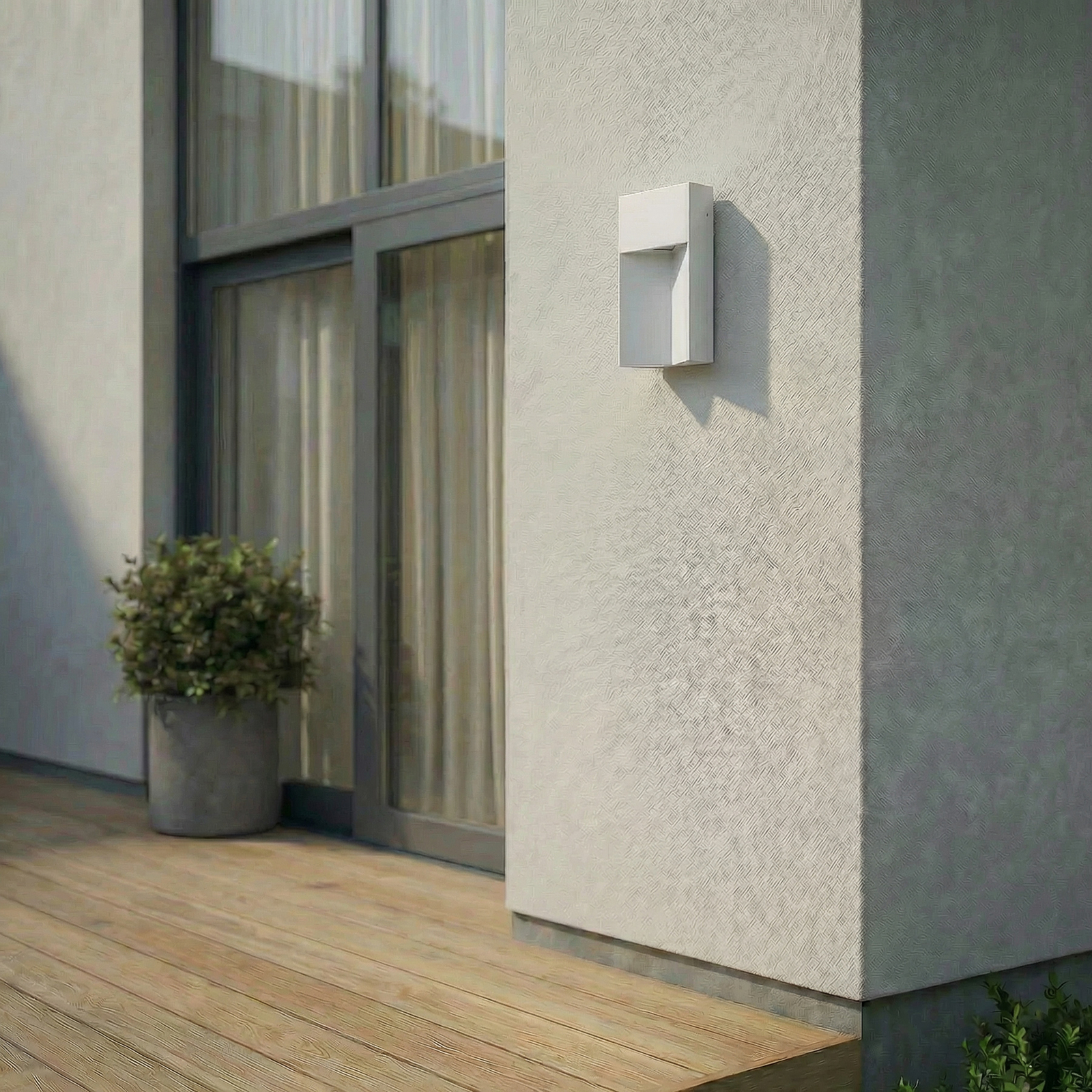 Lucande Kaholo LED kültéri fali világítás, világosszürke, CCT, IP44