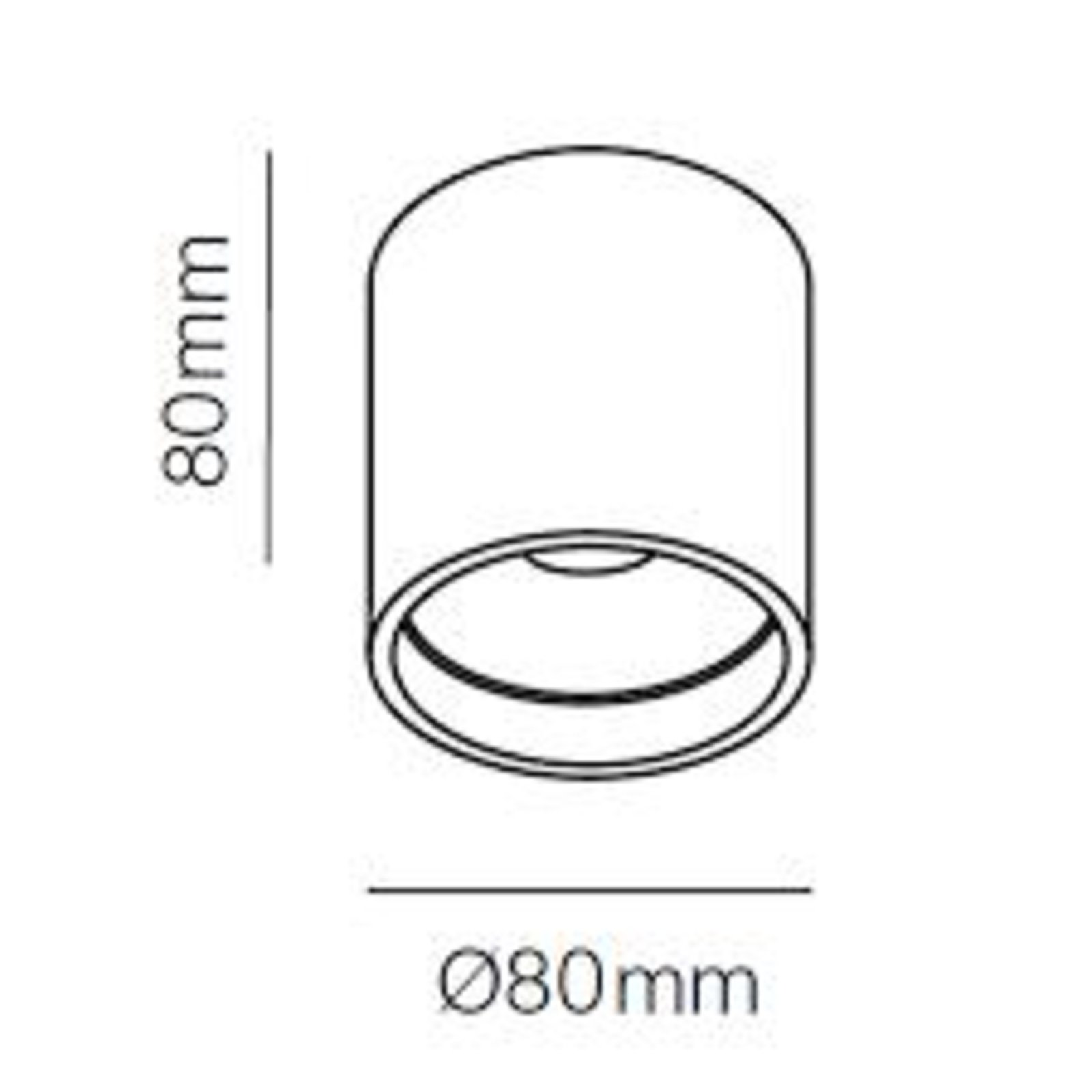 Solo 1 Round Candeeiro de Tecto 6W 3000K White - LIGHT-POINT