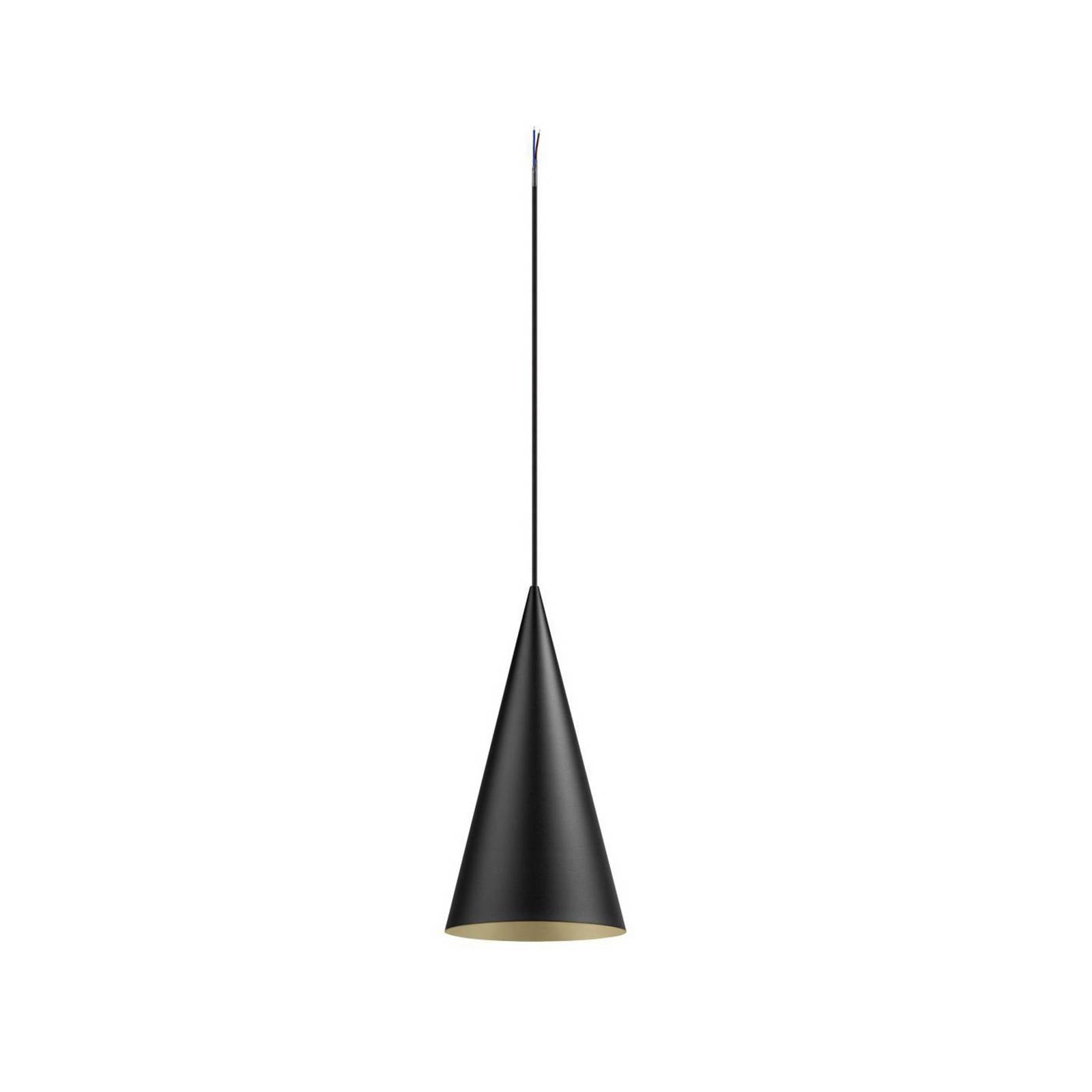 SLV Hängelampe Magico, Ø 21 cm, schwarz/goldfarben, Metall