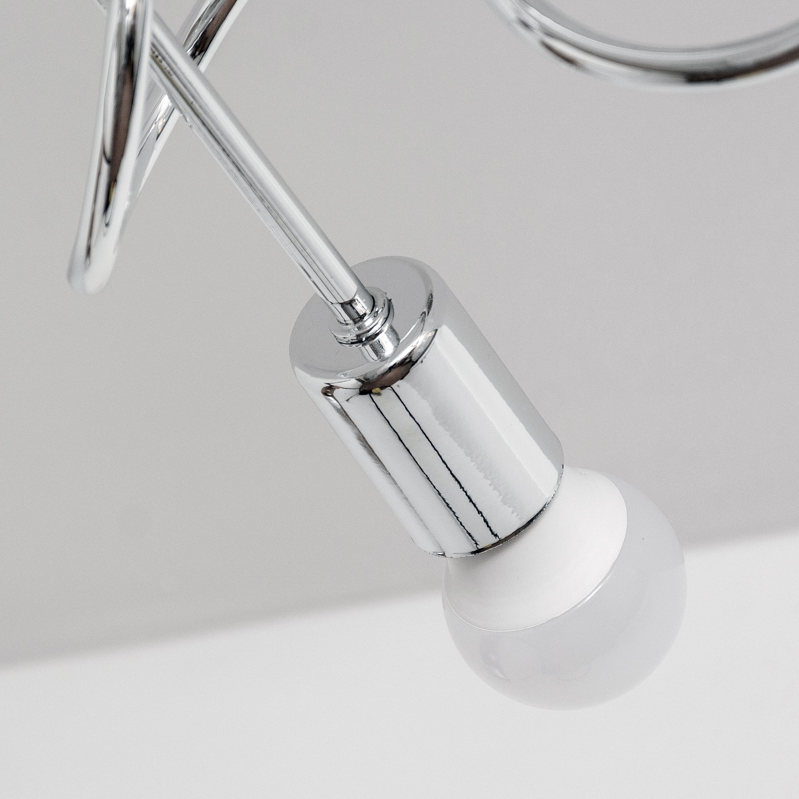 Plafonnier Oxford, chrome, à 3 lampes, Ø 44 cm, métal