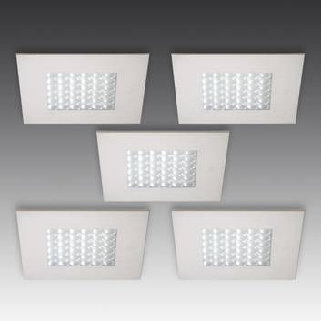 R 68-LED indbygningsspot i stållook 5 stk.